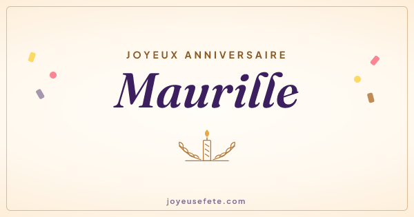 Image « Joyeux anniversaire Maurille » au format large