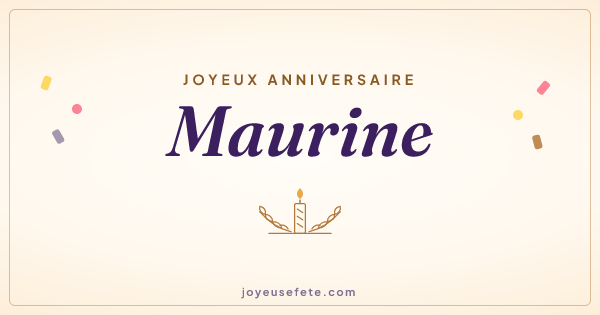 Image « Joyeux anniversaire Maurine » au format large