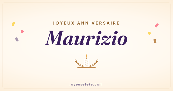 Image « Joyeux anniversaire Maurizio » au format large