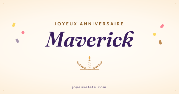 Image « Joyeux anniversaire Maverick » au format large