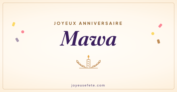 Image « Joyeux anniversaire Mawa » au format large