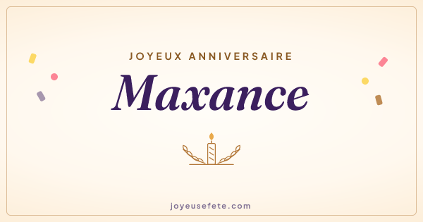Image « Joyeux anniversaire Maxance » au format large