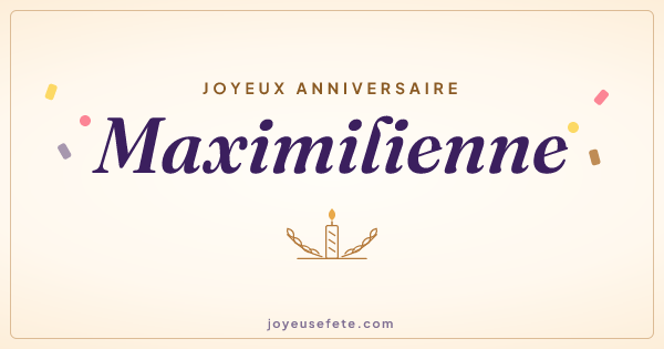Image « Joyeux anniversaire Maximilienne » au format large