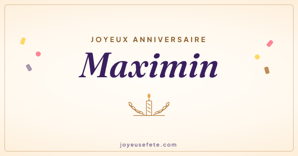 Image « Joyeux anniversaire Maximin » au format large