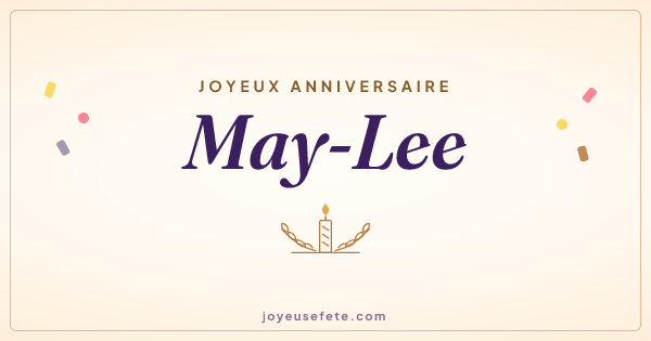 Image « Joyeux anniversaire May-Lee » au format large
