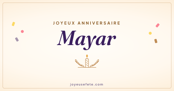 Image « Joyeux anniversaire Mayar » au format large