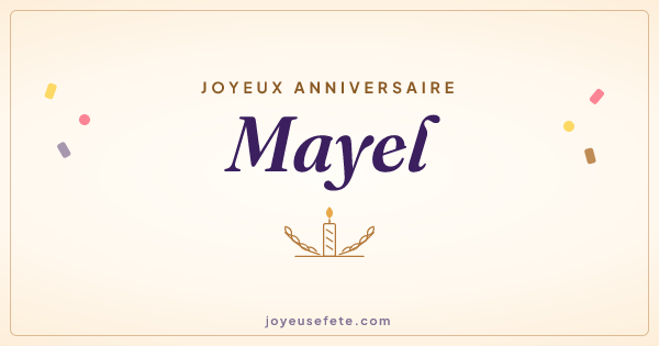 Image « Joyeux anniversaire Mayel » au format large