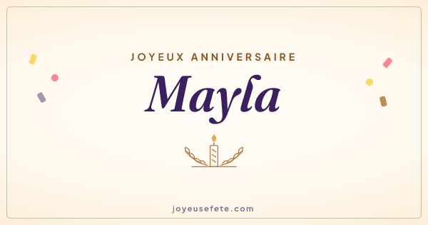 Image « Joyeux anniversaire Mayla » au format large