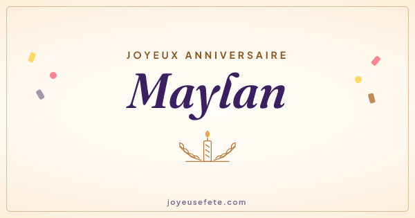 Image « Joyeux anniversaire Maylan » au format large