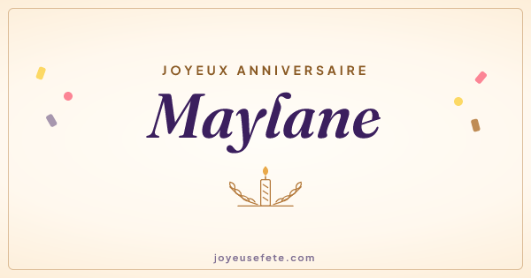 Image « Joyeux anniversaire Maylane » au format large
