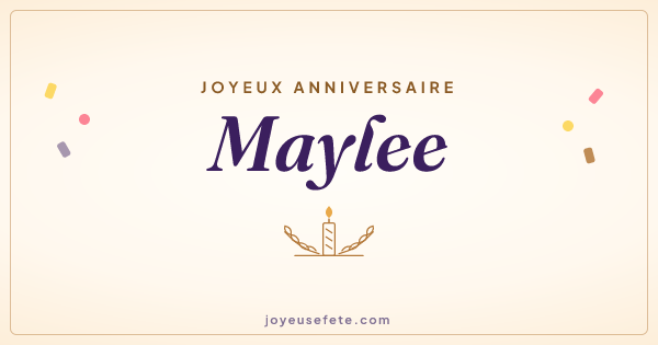 Image « Joyeux anniversaire Maylee » au format large