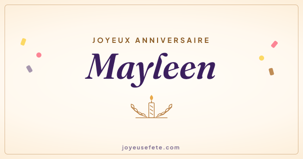 Image « Joyeux anniversaire Mayleen » au format large