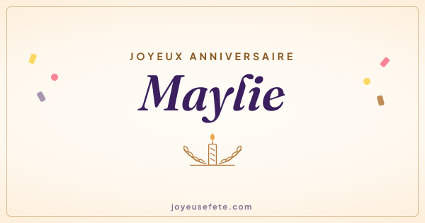 Image « Joyeux anniversaire Maylie » au format large
