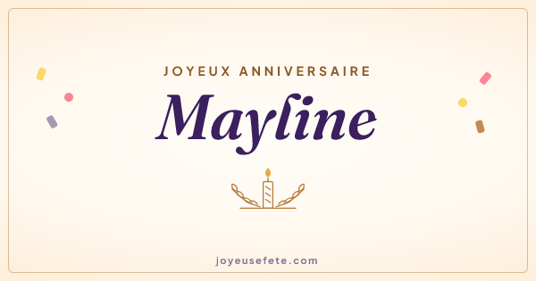Image « Joyeux anniversaire Mayline » au format large