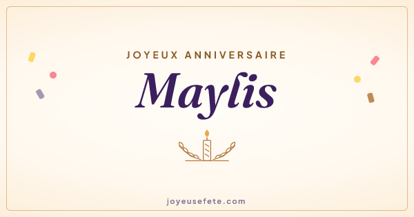 Image « Joyeux anniversaire Maylis » au format large