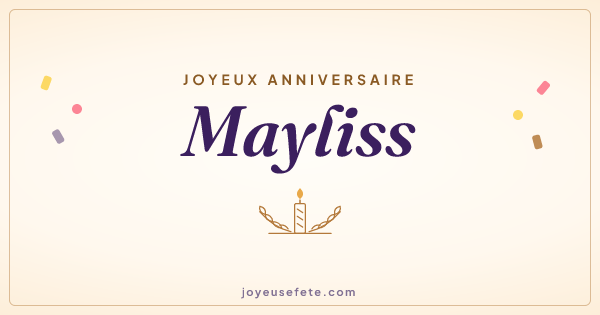 Image « Joyeux anniversaire Mayliss » au format large