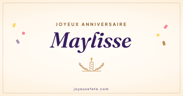 Image « Joyeux anniversaire Maylisse » au format large