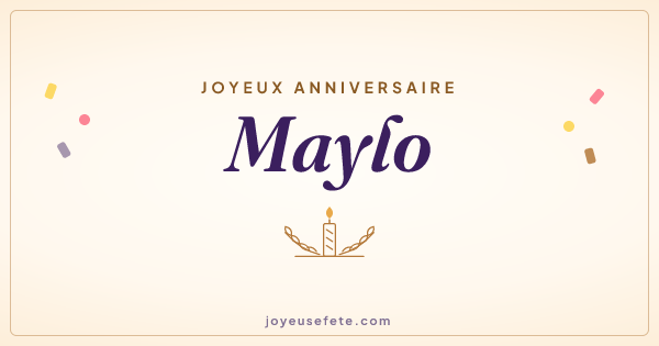 Image « Joyeux anniversaire Maylo » au format large