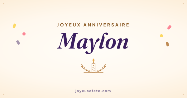 Image « Joyeux anniversaire Maylon » au format large