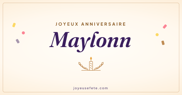Image « Joyeux anniversaire Maylonn » au format large