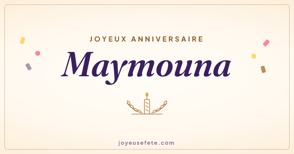 Image « Joyeux anniversaire Maymouna » au format large