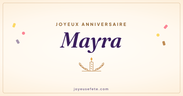Image « Joyeux anniversaire Mayra » au format large