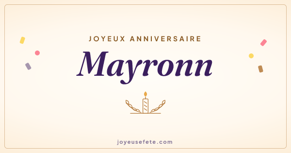Image « Joyeux anniversaire Mayronn » au format large