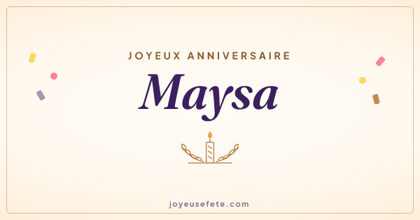 Image « Joyeux anniversaire Maysa » au format large
