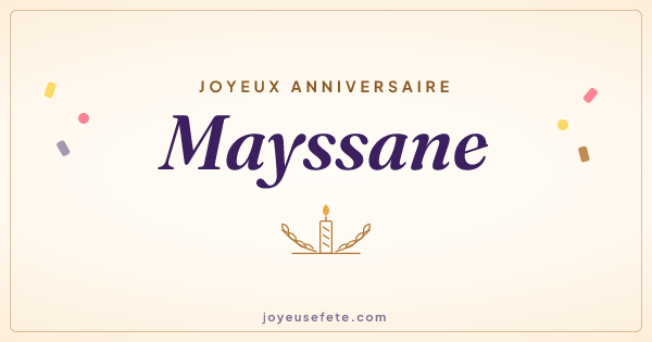 Image « Joyeux anniversaire Mayssane » au format large