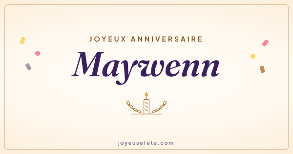 Image « Joyeux anniversaire Maywenn » au format large