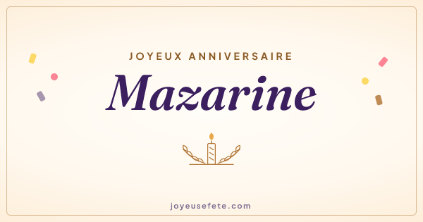 Image « Joyeux anniversaire Mazarine » au format large
