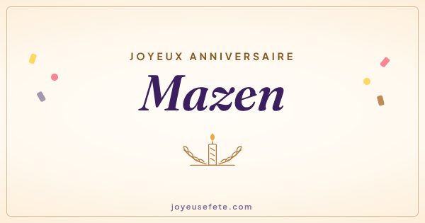 Image « Joyeux anniversaire Mazen » au format large
