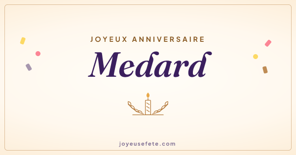 Image « Joyeux anniversaire Medard » au format large