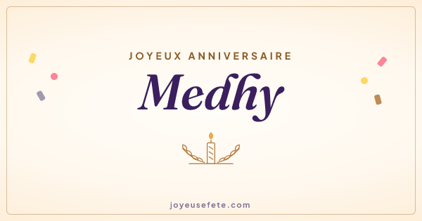 Image « Joyeux anniversaire Medhy » au format large