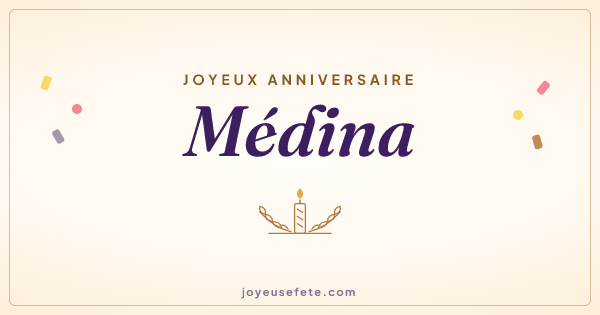 Image « Joyeux anniversaire Médina » au format large