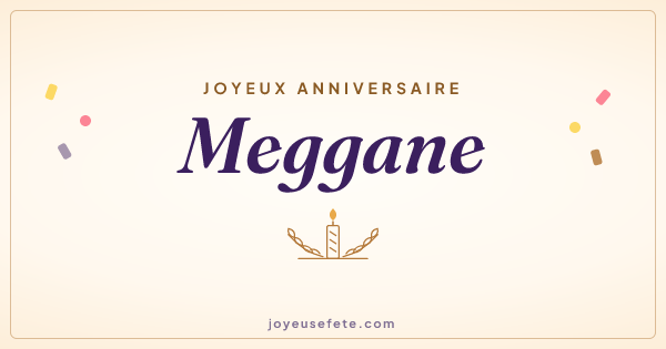 Image « Joyeux anniversaire Meggane » au format large