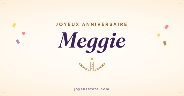 Image « Joyeux anniversaire Meggie » au format large