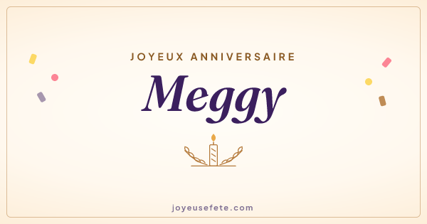 Image « Joyeux anniversaire Meggy » au format large