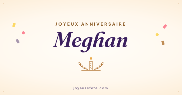 Image « Joyeux anniversaire Meghan » au format large