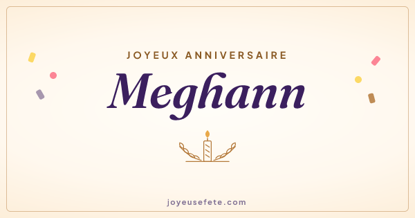 Image « Joyeux anniversaire Meghann » au format large