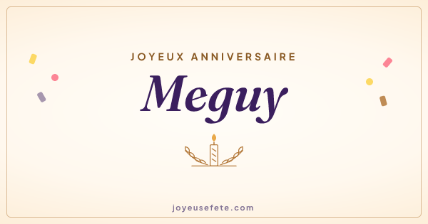 Image « Joyeux anniversaire Meguy » au format large