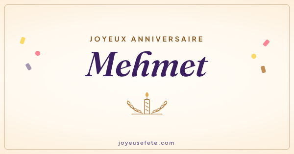 Image « Joyeux anniversaire Mehmet » au format large