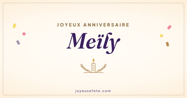 Image « Joyeux anniversaire Meïly » au format large