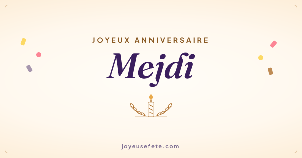 Image « Joyeux anniversaire Mejdi » au format large