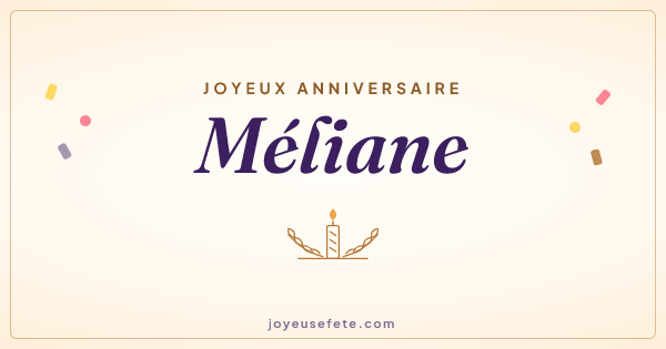 Image « Joyeux anniversaire Méliane » au format large