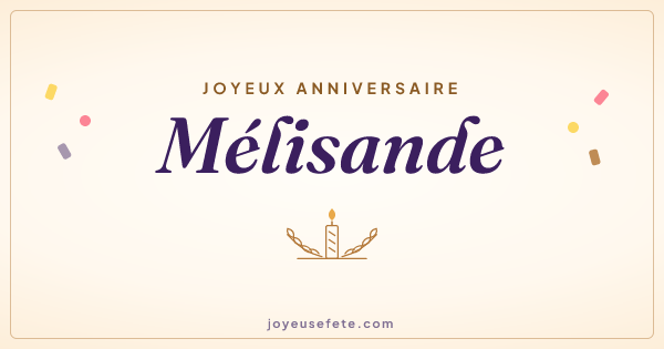 Image « Joyeux anniversaire Mélisande » au format large
