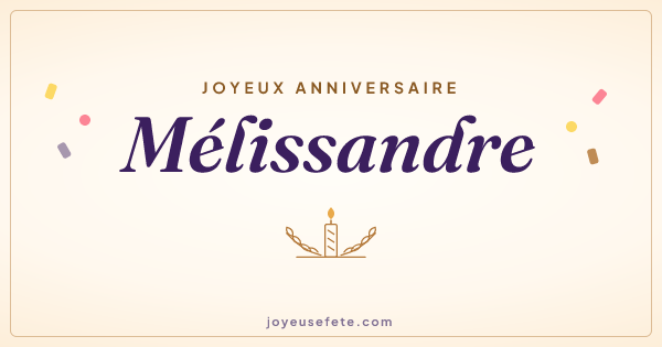 Image « Joyeux anniversaire Mélissandre » au format large