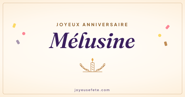 Image « Joyeux anniversaire Mélusine » au format large