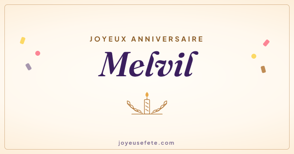 Image « Joyeux anniversaire Melvil » au format large