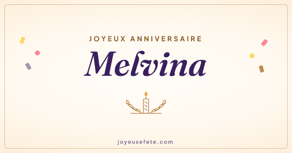 Image « Joyeux anniversaire Melvina » au format large